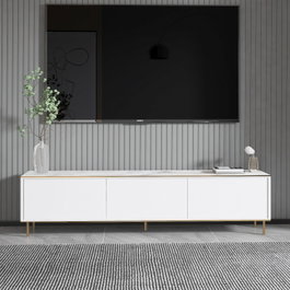 Hanah Home Soporte de TV Imaj - Marble, White